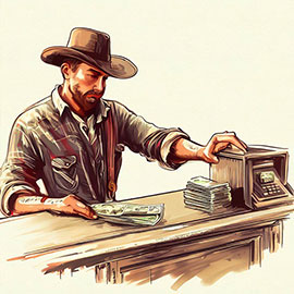 Cowboy in a Bank